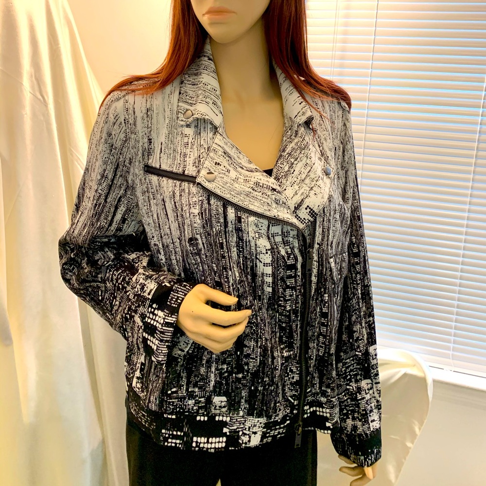 DKNY SILK BIKERS JACKET